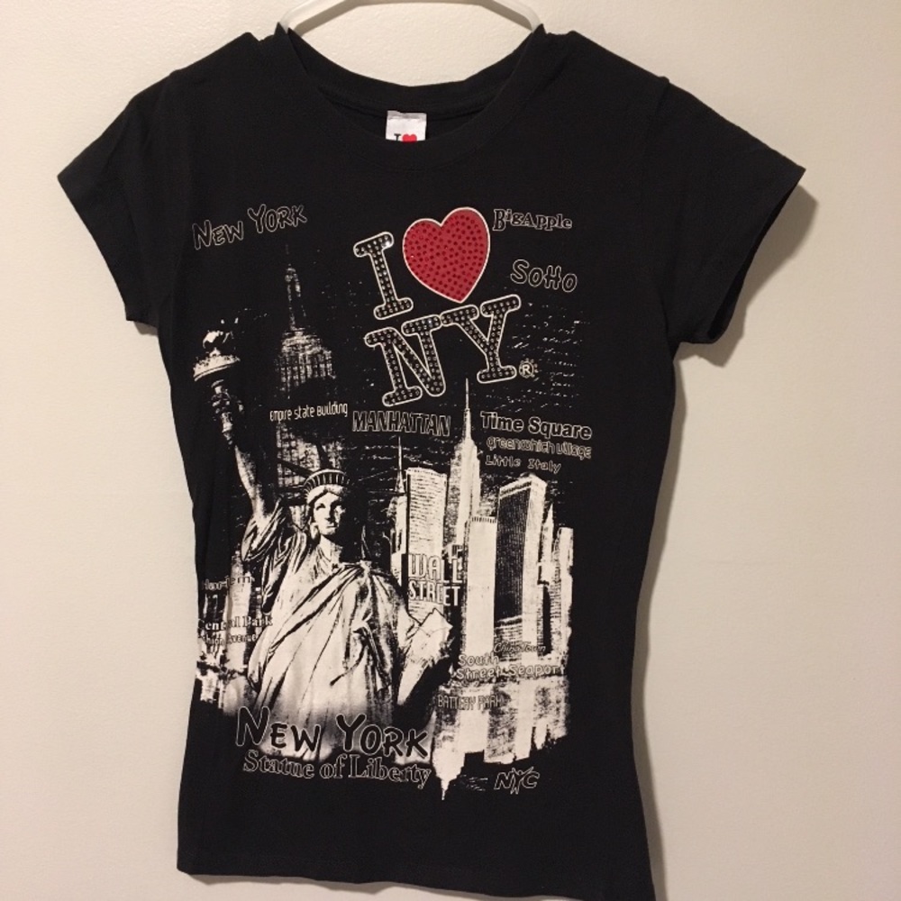 I Heart NY New York Souvenir T-Shirt Sparkles